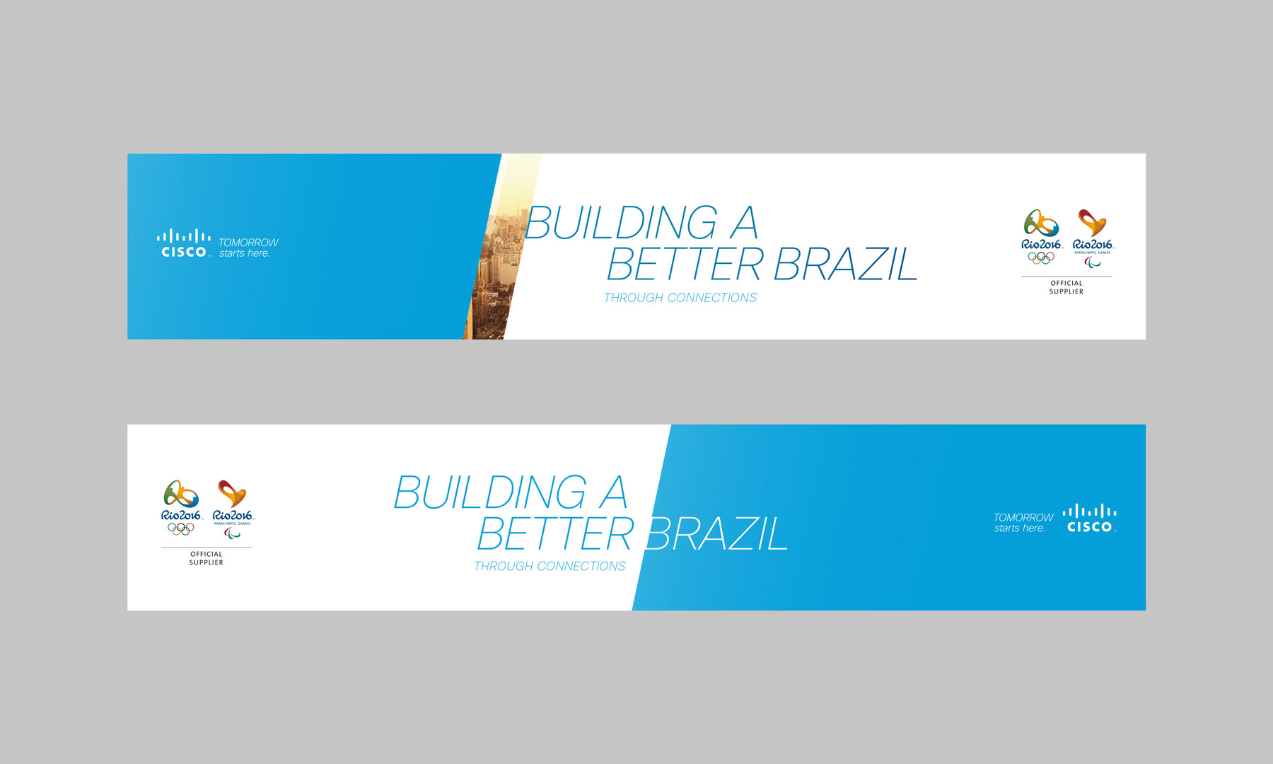 Cisco Rio campaign: “Building A Better Brazil” horizontal banners