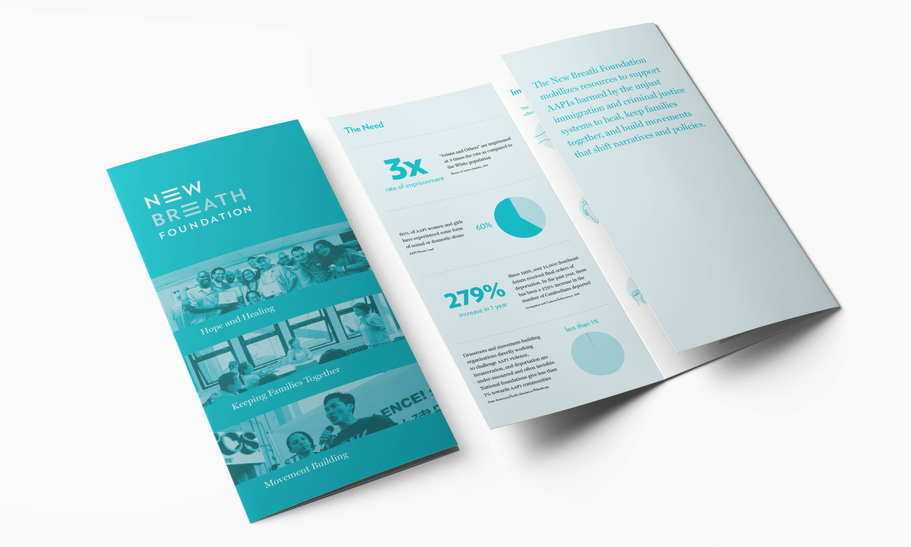 New Breath Foundation tri-fold brochure