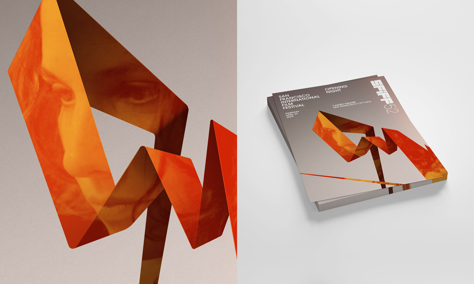 SFIFF52 artwork detail and opening night postcard