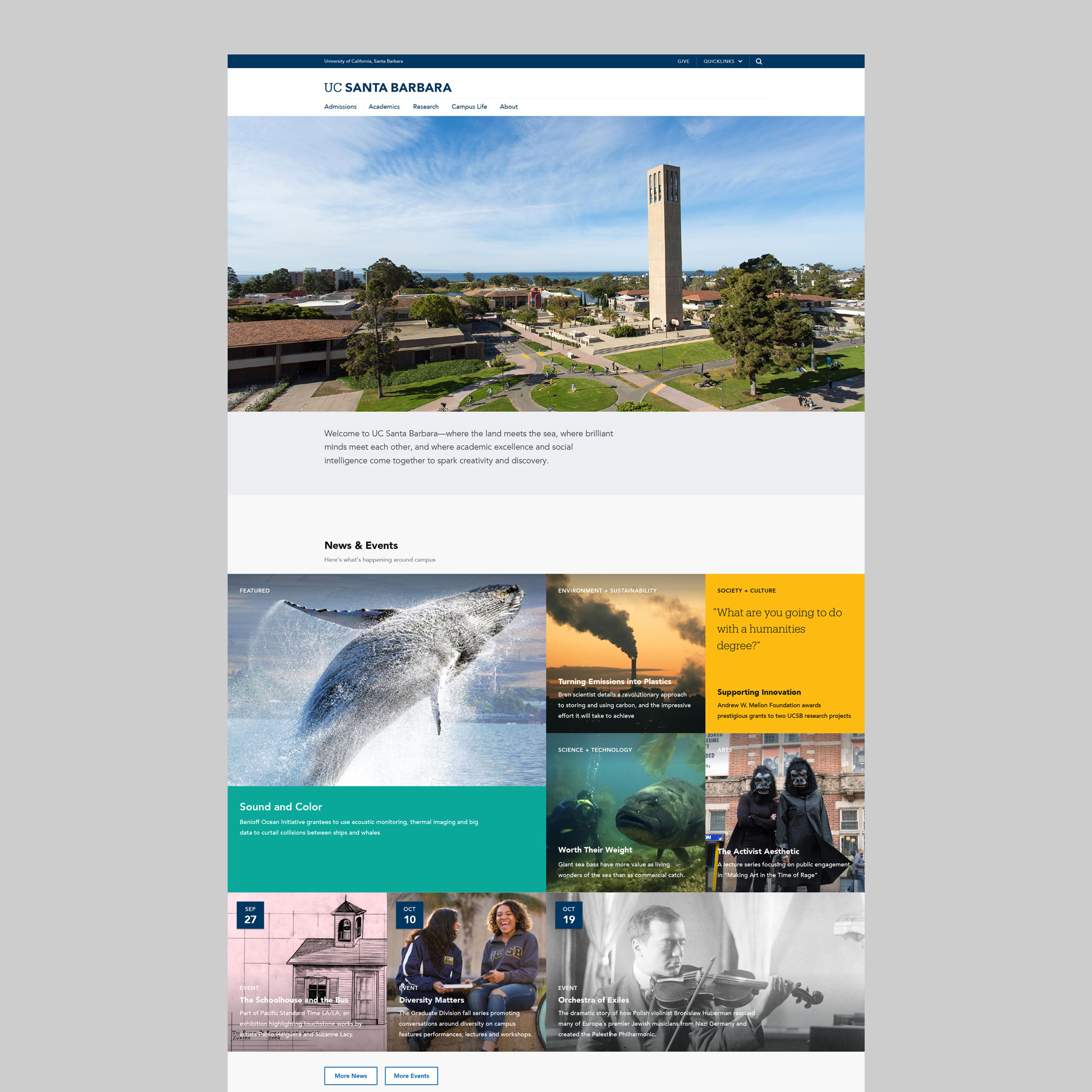 UC Santa Barbara homepage
