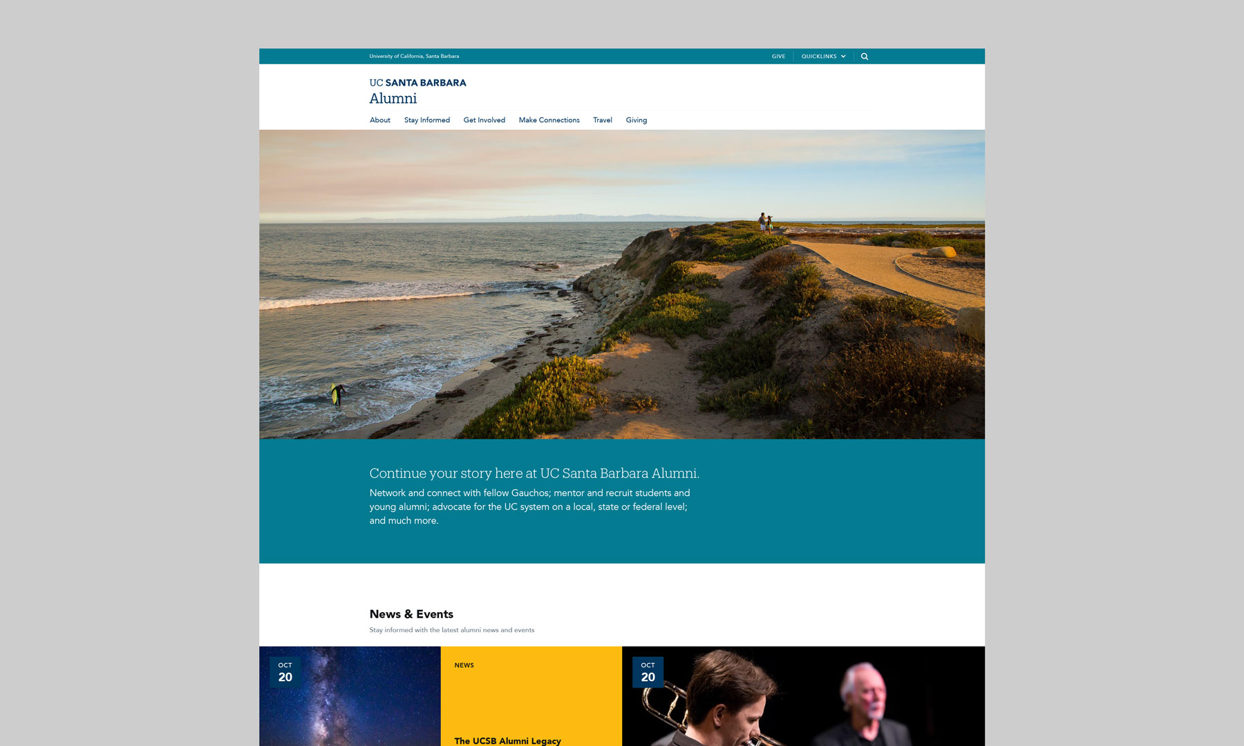 UC Santa Barbara Alumni homepage